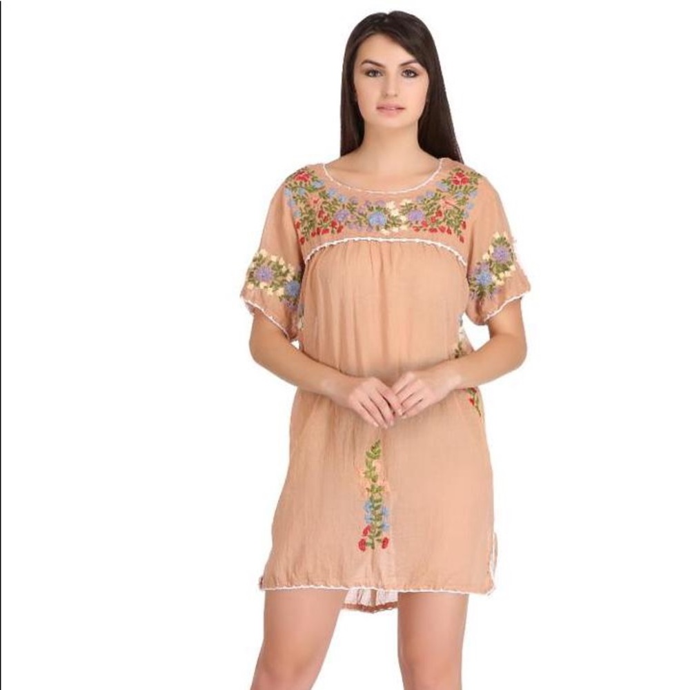 Beige Peasant Top